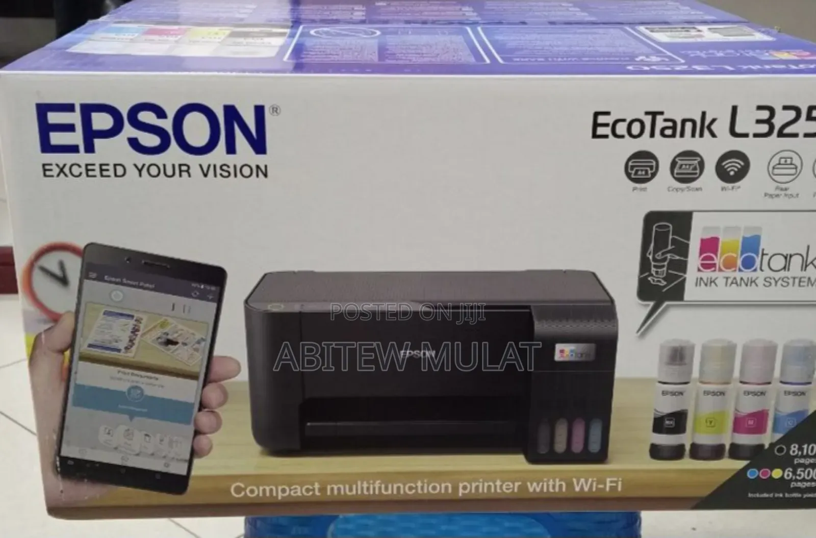 Epson Eco Tank L3250 Printer Wifi All in One Link Tank