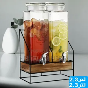 Photo - Back in Stock! Dual Jar Glass Juice Dispenser 2.4l × 2