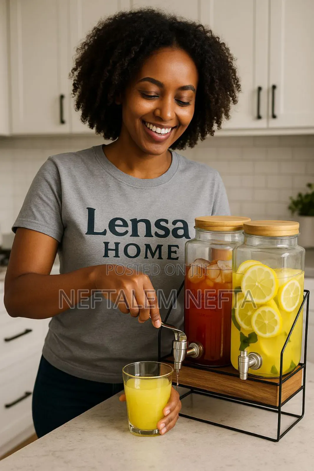 Back in Stock! Dual Jar Glass Juice Dispenser 2.4l × 2