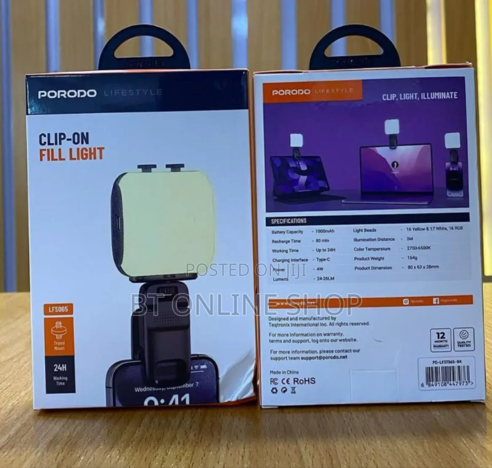 Porodo Lifestyle Clip-on Fill Light