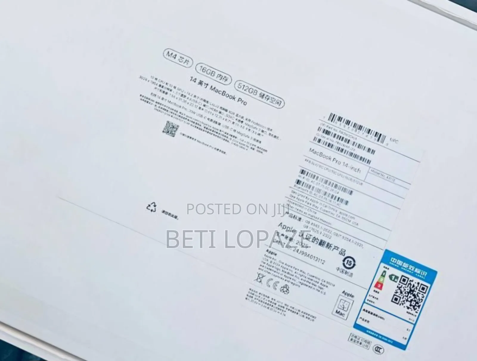 New Laptop Apple MacBook Pro 2019 16GB Intel Core I5 SSD 512GB