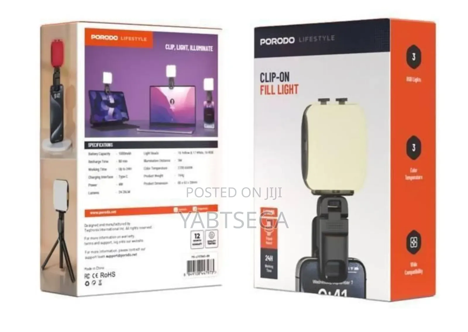 Porodo Lifestyle Clip-on Fill Light