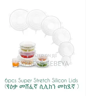 6pcs Super Stretch Silicon Lids 
የዕቃ መሸፈኛ ሲሊከን መክደኛ