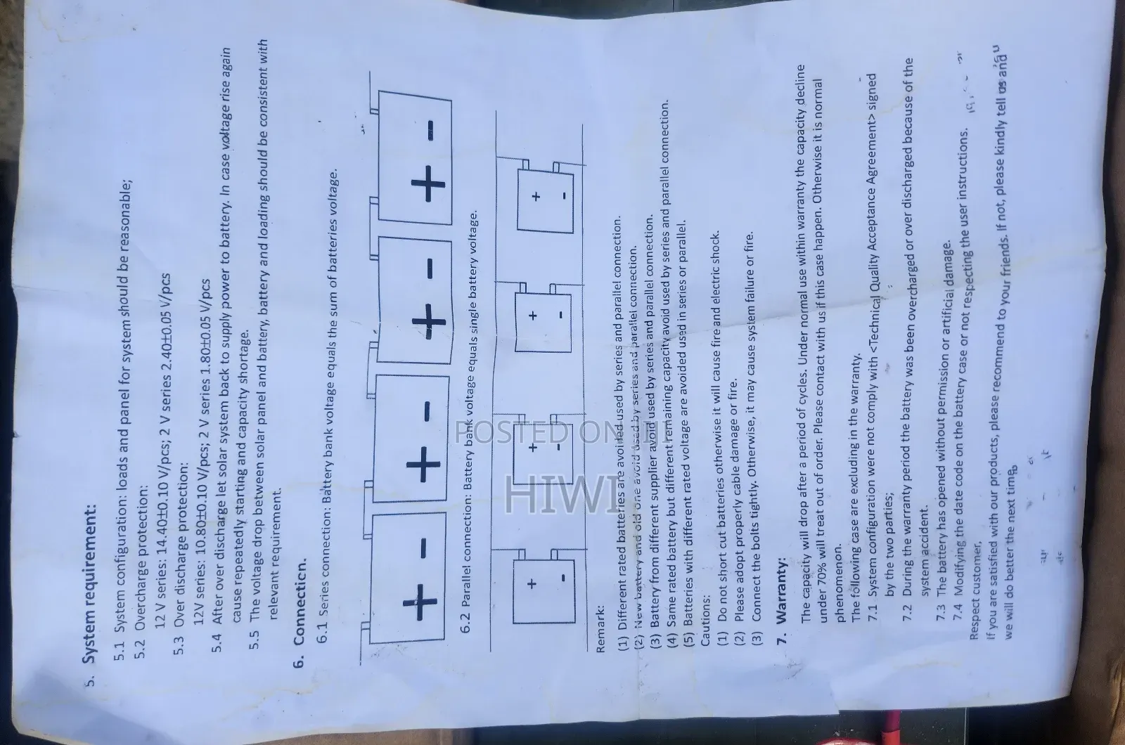 Solar Energy Storage Battery (Gel)