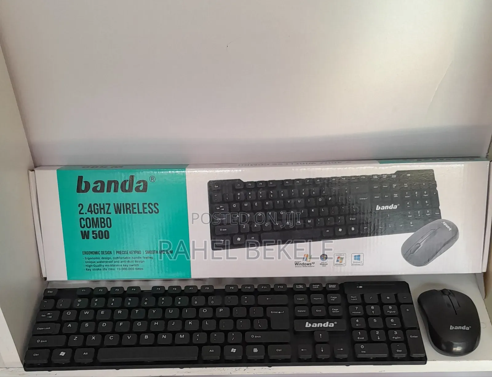 Banda 2.4ghz Wireless Combo Keyboard Mouse W500 Model