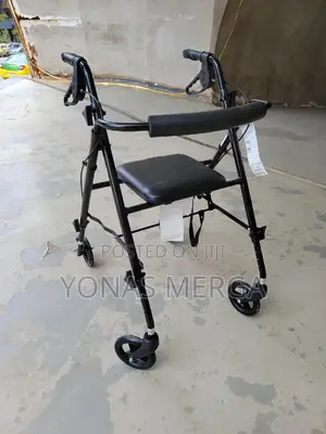 Walker With Seat Chair凸呂2-in-1 Rollator/Transport, Burgundy