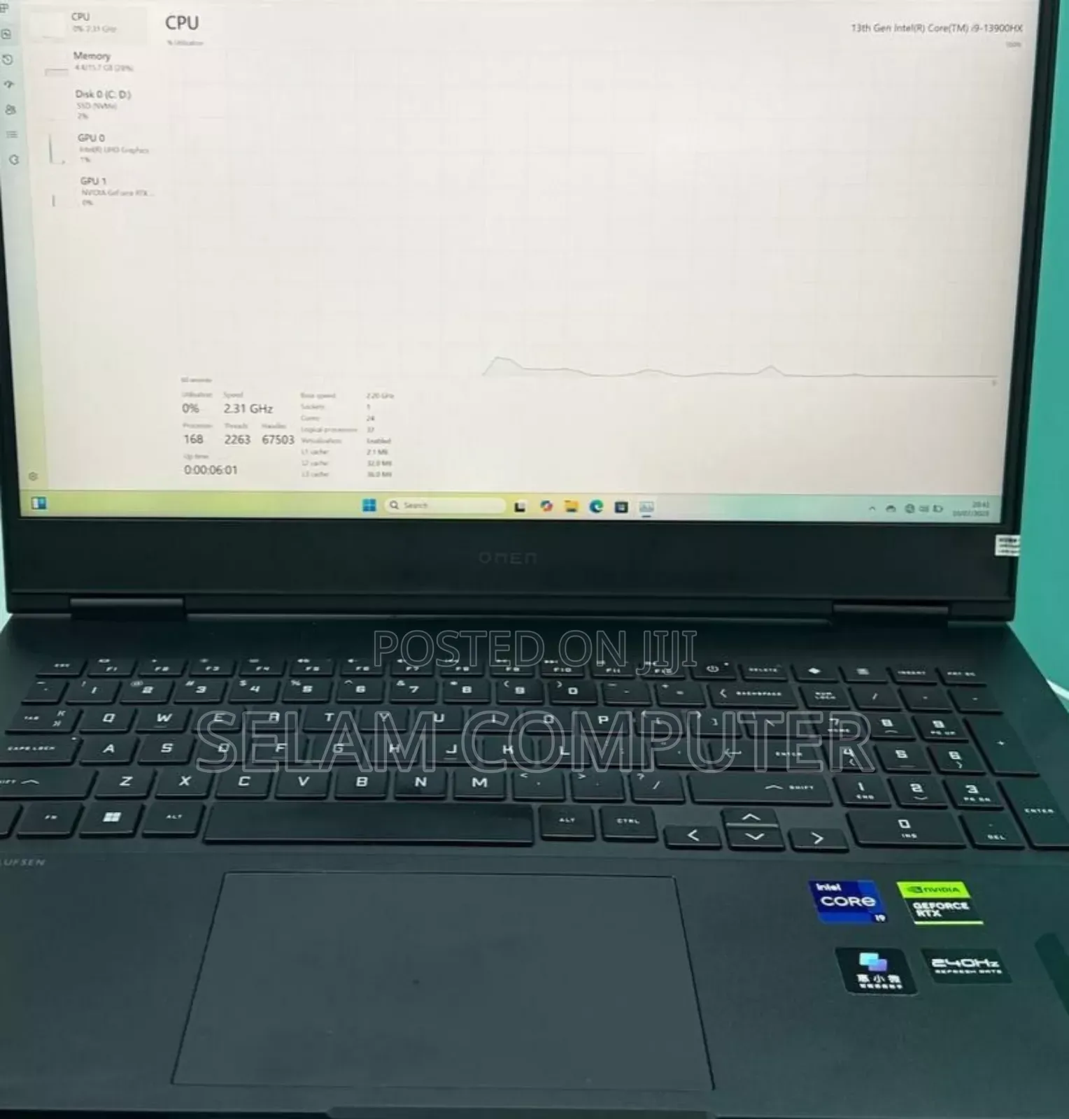 New Laptop HP Omen 16 16GB Intel Core I9 SSD 1T
