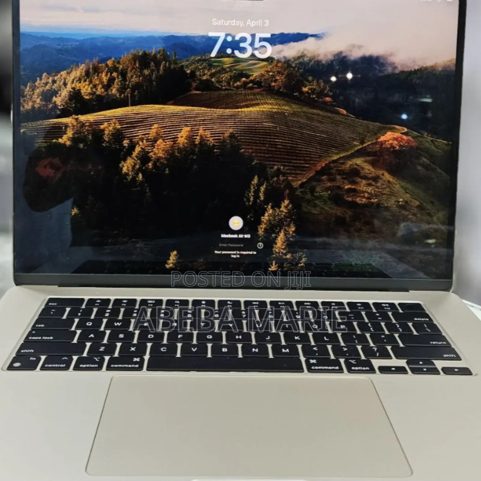 New Laptop Apple MacBook Air 2024 M3 15-Inch 8GB Apple M3 SSD 256GB