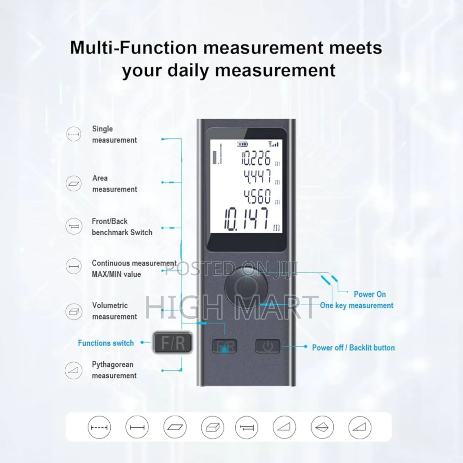 Powerology 30m Distance Laser Measurement
