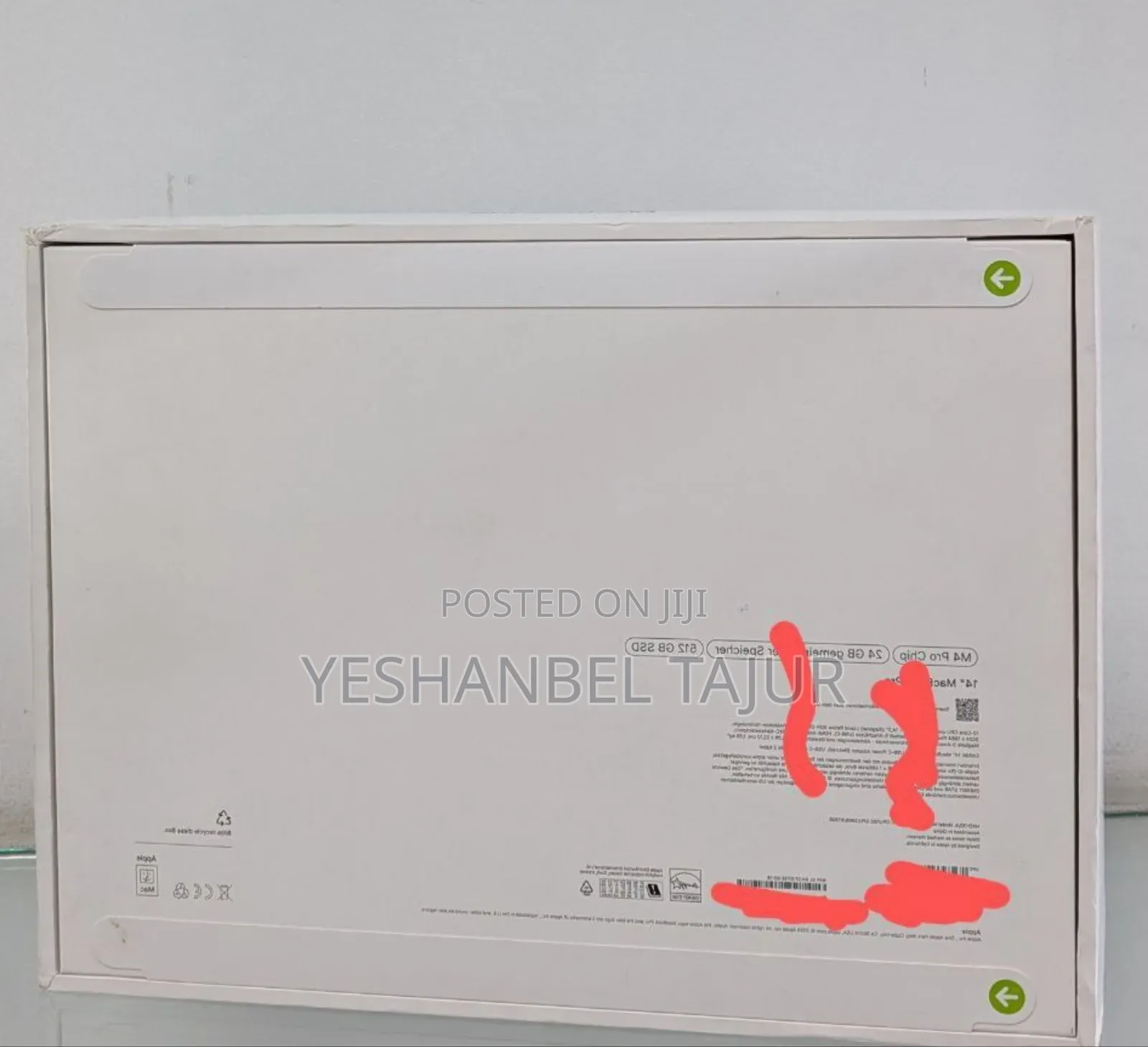 New Laptop Apple MacBook Pro M1 24GB Apple M4 SSD 512GB