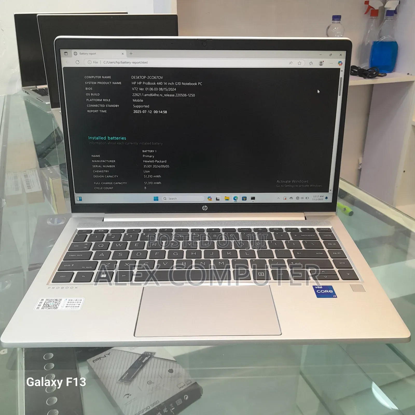 New Laptop HP ProBook 440 G10 16GB Intel Core I7 SSD 512GB