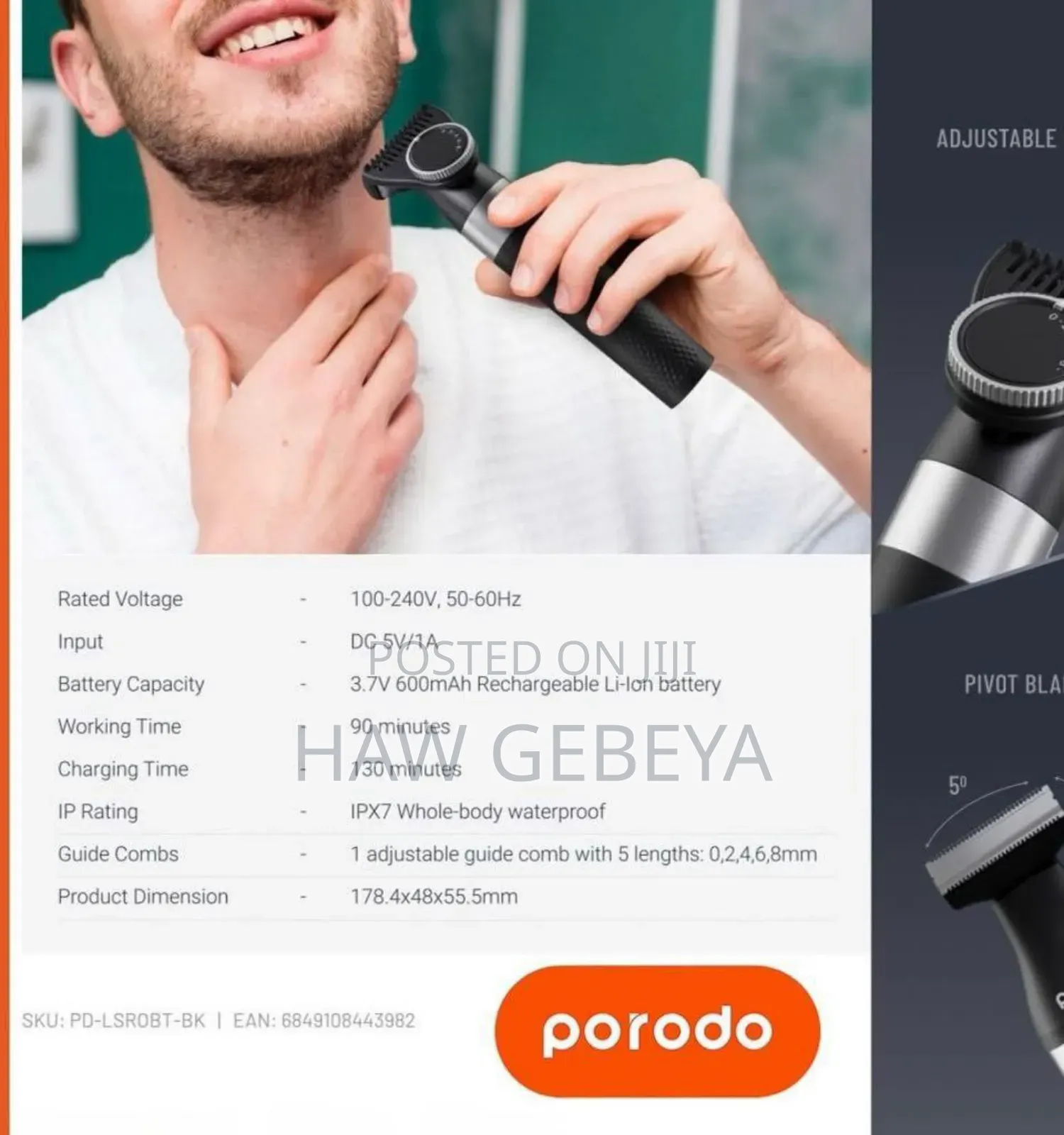  Porodo Dual Blade Beard Trimmer