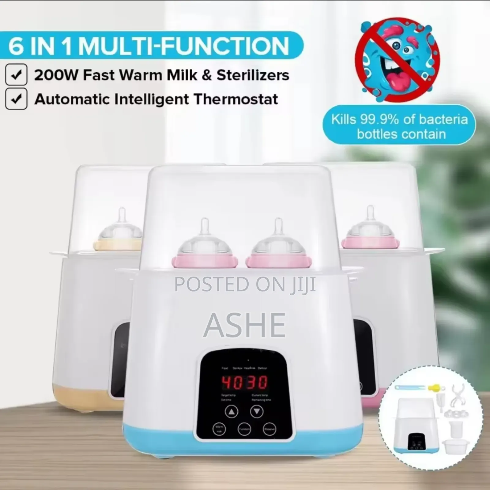 የወተት ማሞቂያ እና ጡጦ መቀቀያ Bottle Sterilizer and Milk Warmer
