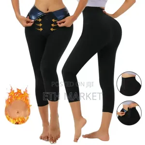 Women Sauna Leggings Sweat Pants High Waist Slimming Hot