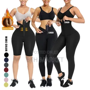 Photo - Sauna Pants Supper High Waist Pocket Legging Women Corset