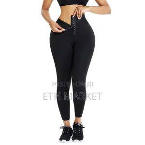 Sauna Pants Supper High Waist Pocket Legging Women Corset