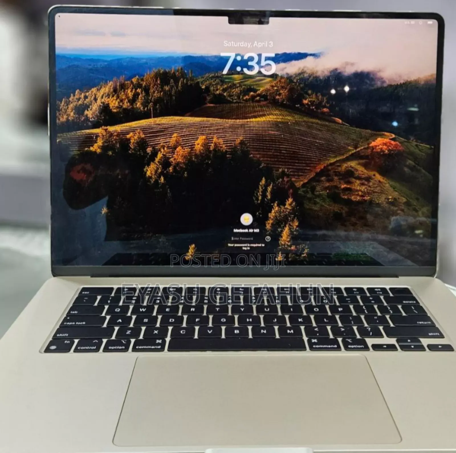 New Laptop Apple MacBook Air 2024 M3 15-Inch 8GB Apple M3 SSD 256GB