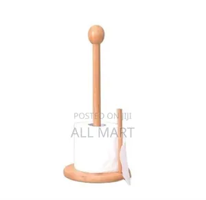 Bamboo Paper Towel and Tissue Stand