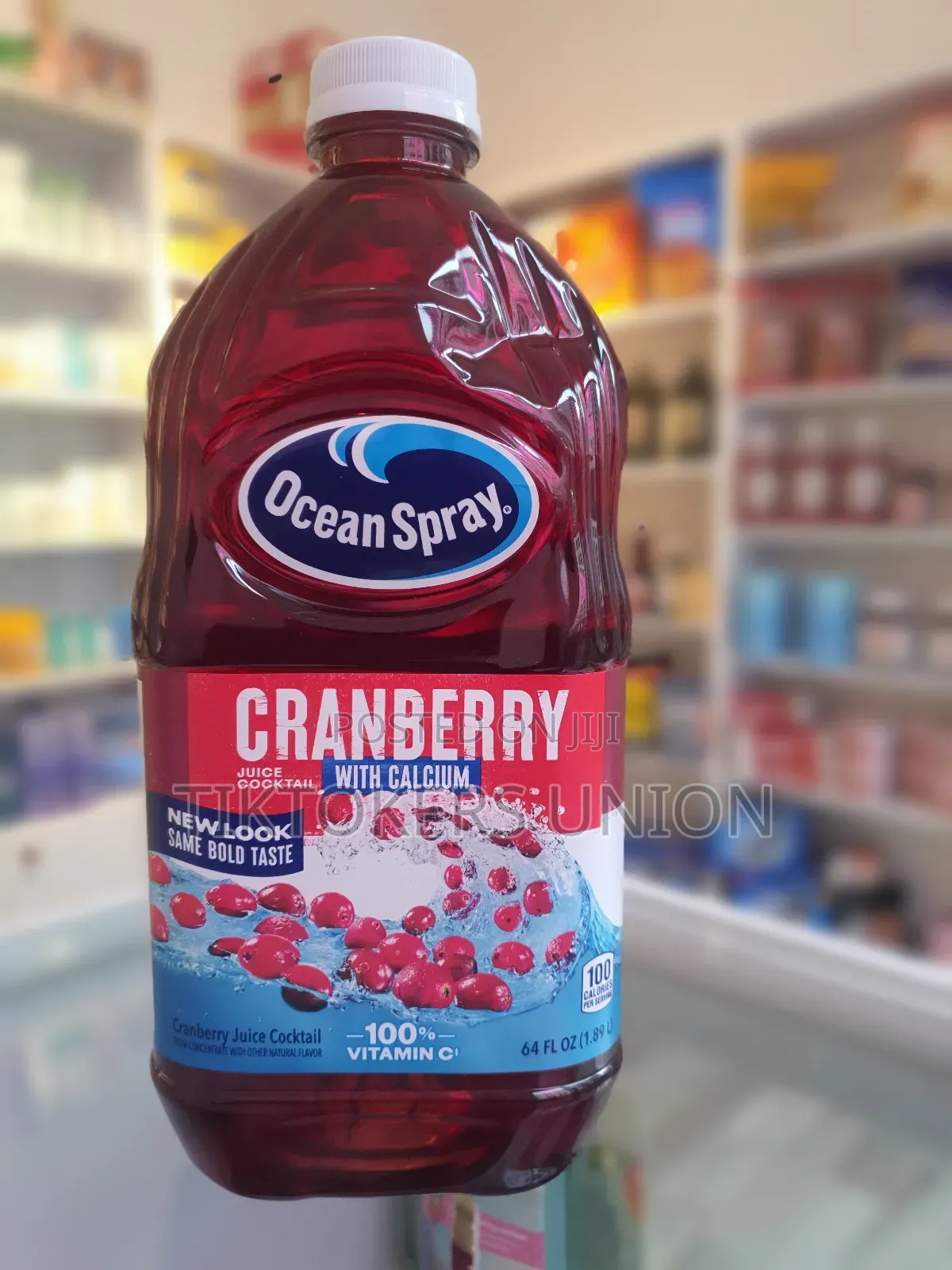 Ocean Spray Cranberry Juice Cocktail With Calcium.