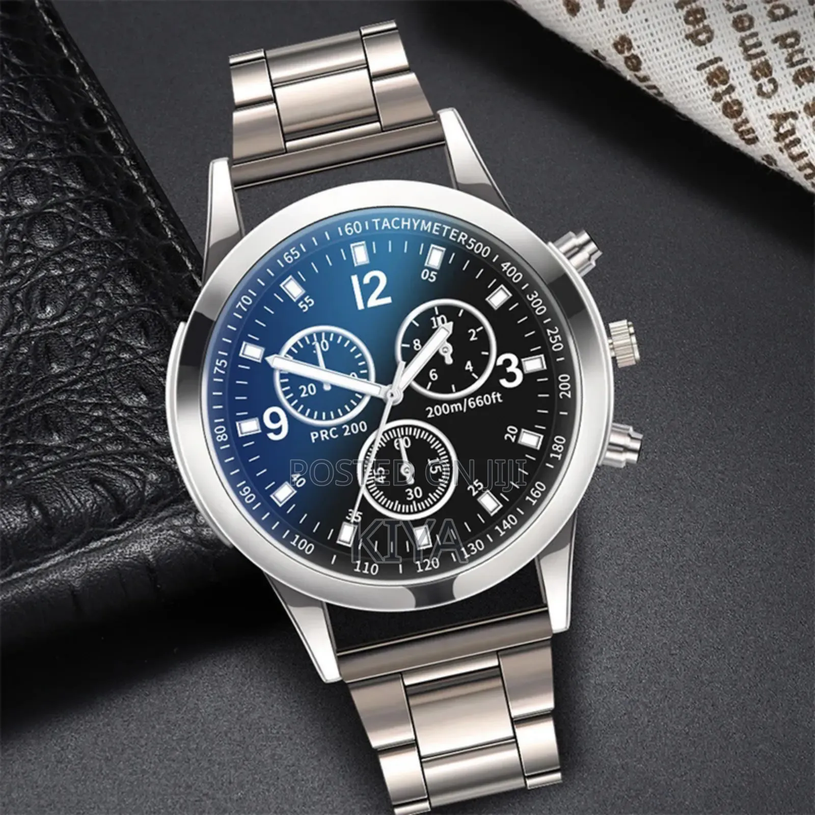 Men's Luxury Watch, a Stainless Steel Casual Quartz Watch.