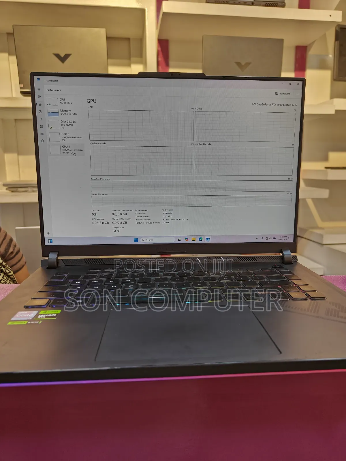 New Laptop Asus ROG Strix G16 G614 16GB Intel Core I7 SSD 512GB