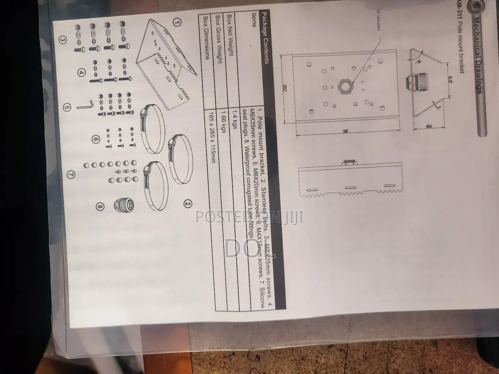 Pole Mount Adapter for Bullet Camera