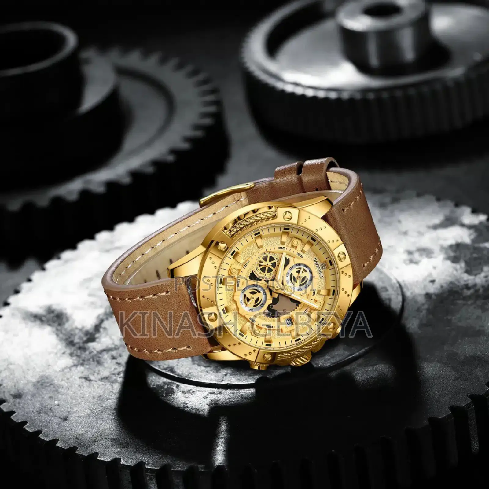 Navi Force Leather Band High Quality Watch