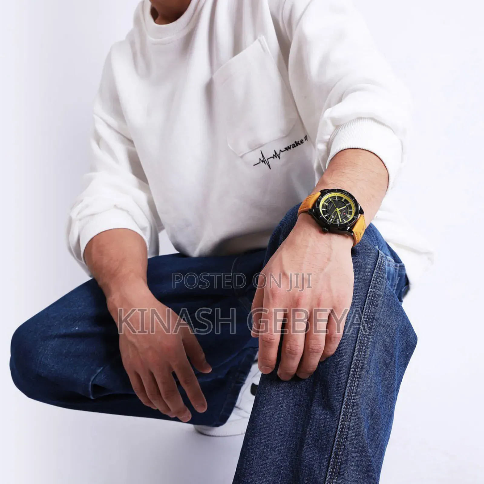 Navi Force Original Leather Band Watch