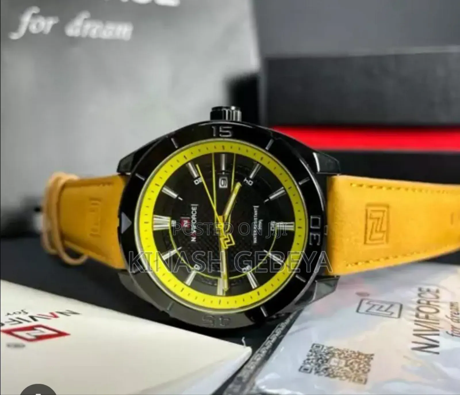 Navi Force Original Leather Band Watch