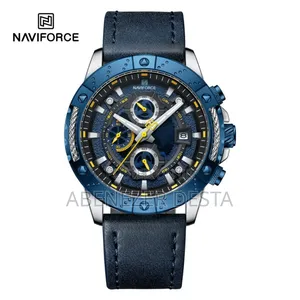 Photo - Naviforce Factory Luxury Blue Genuine Leather Watch