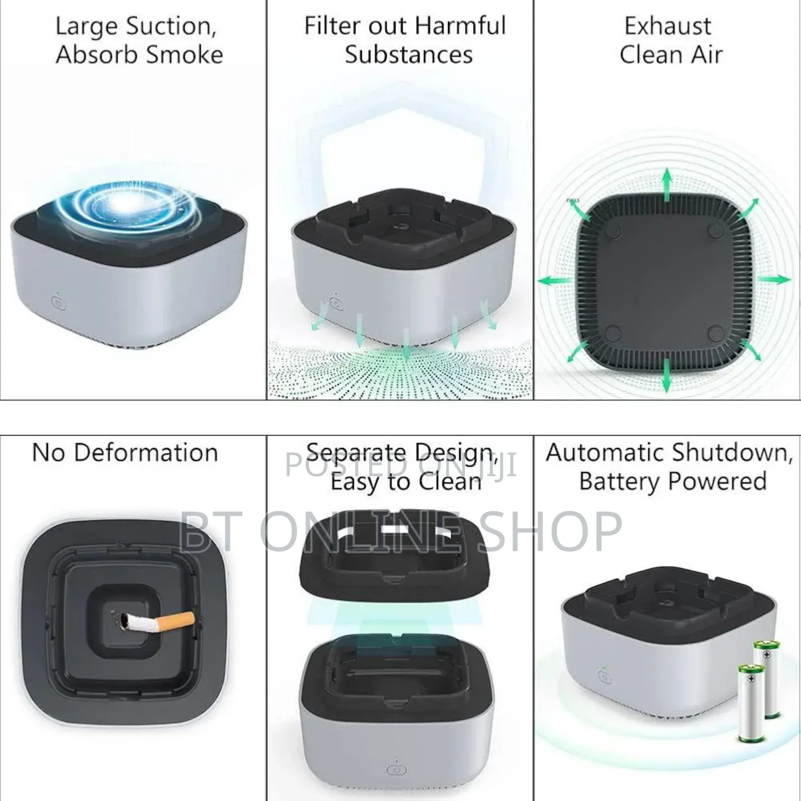 Smokeless Ashtray With Air Purifier