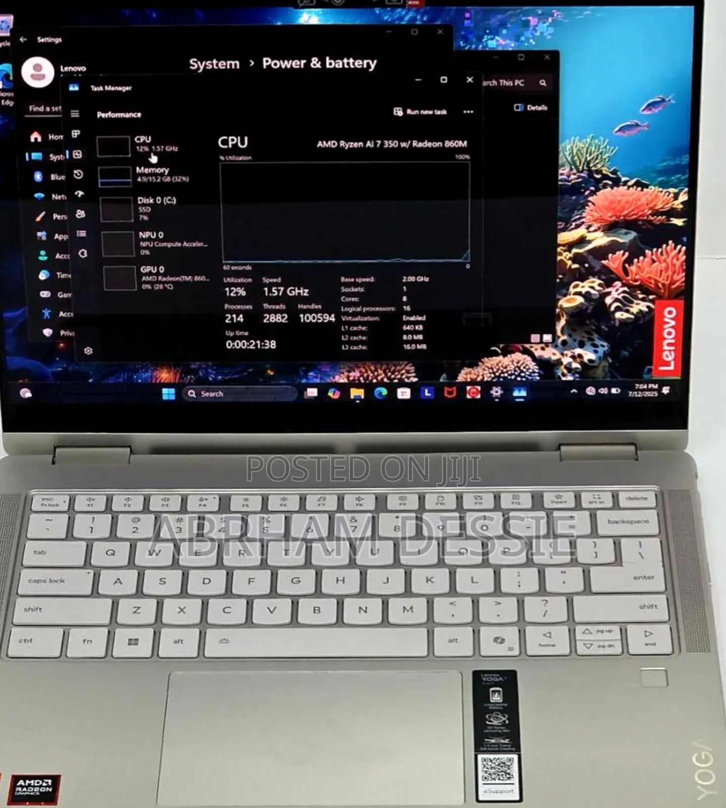 New Laptop Lenovo 16GB SSD 1T