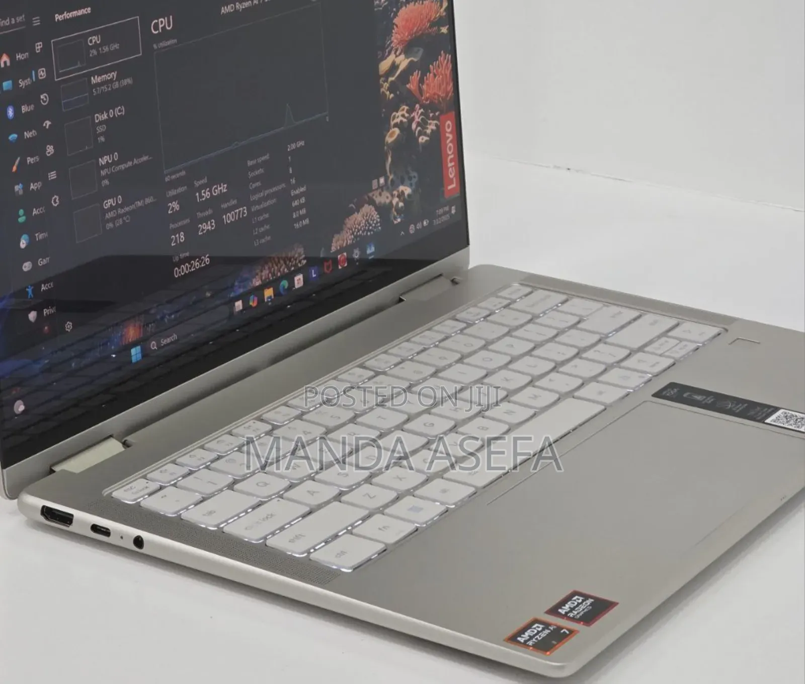 New Laptop Lenovo Yoga 7i 16GB AMD Ryzen 7 SSD 1T