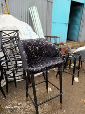 Quality High Bar Lounge Chairs Fabric Metal Legs