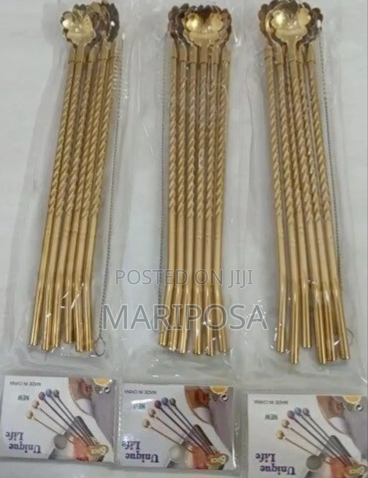 6pcs Reusable Drinking Stainless Straws With Cleaning Brush