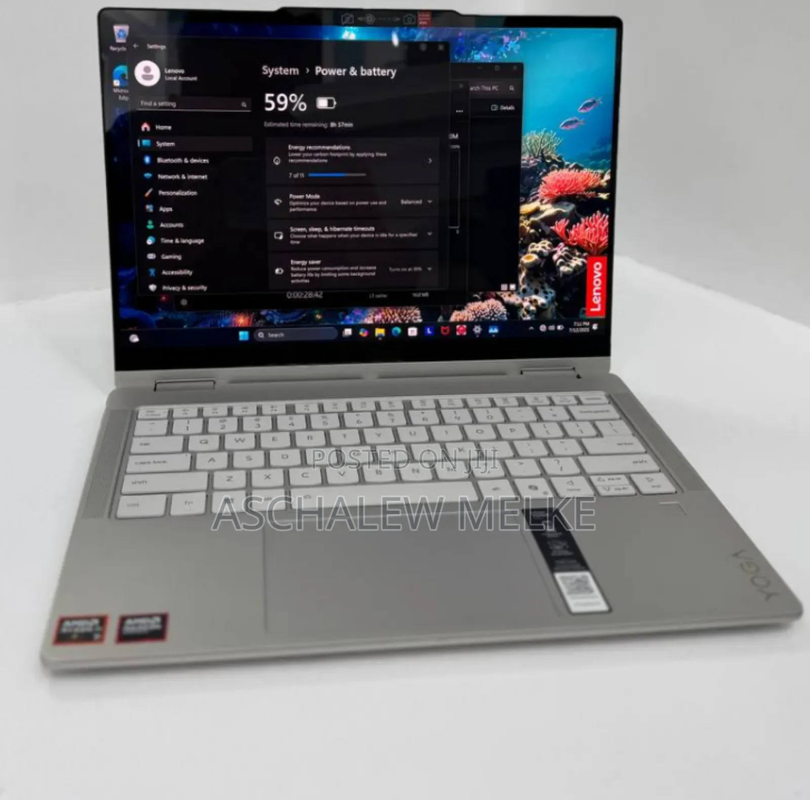 New Laptop Lenovo Yoga 7i 16GB AMD Ryzen 7 SSD 1T