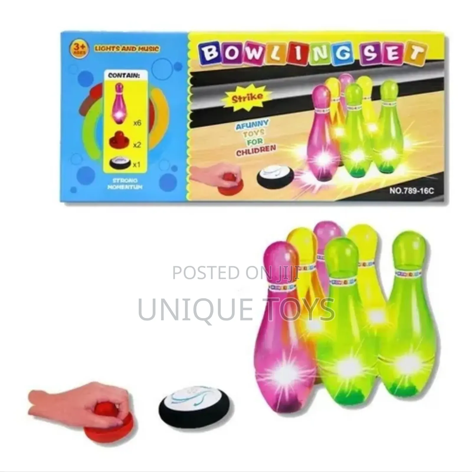  2-in-1 Luminous Bowling Tejo Set With Light Sound