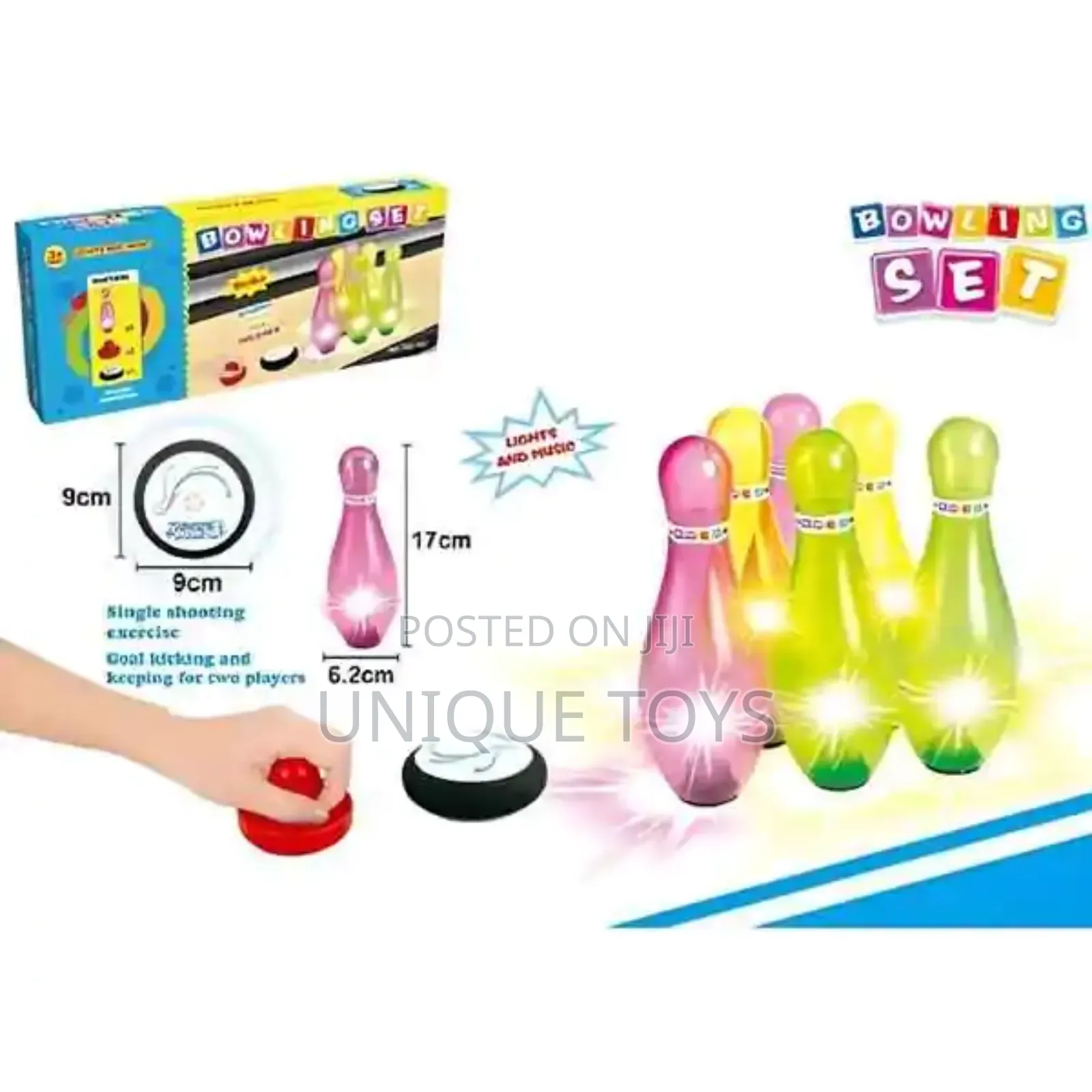  2-in-1 Luminous Bowling Tejo Set With Light Sound