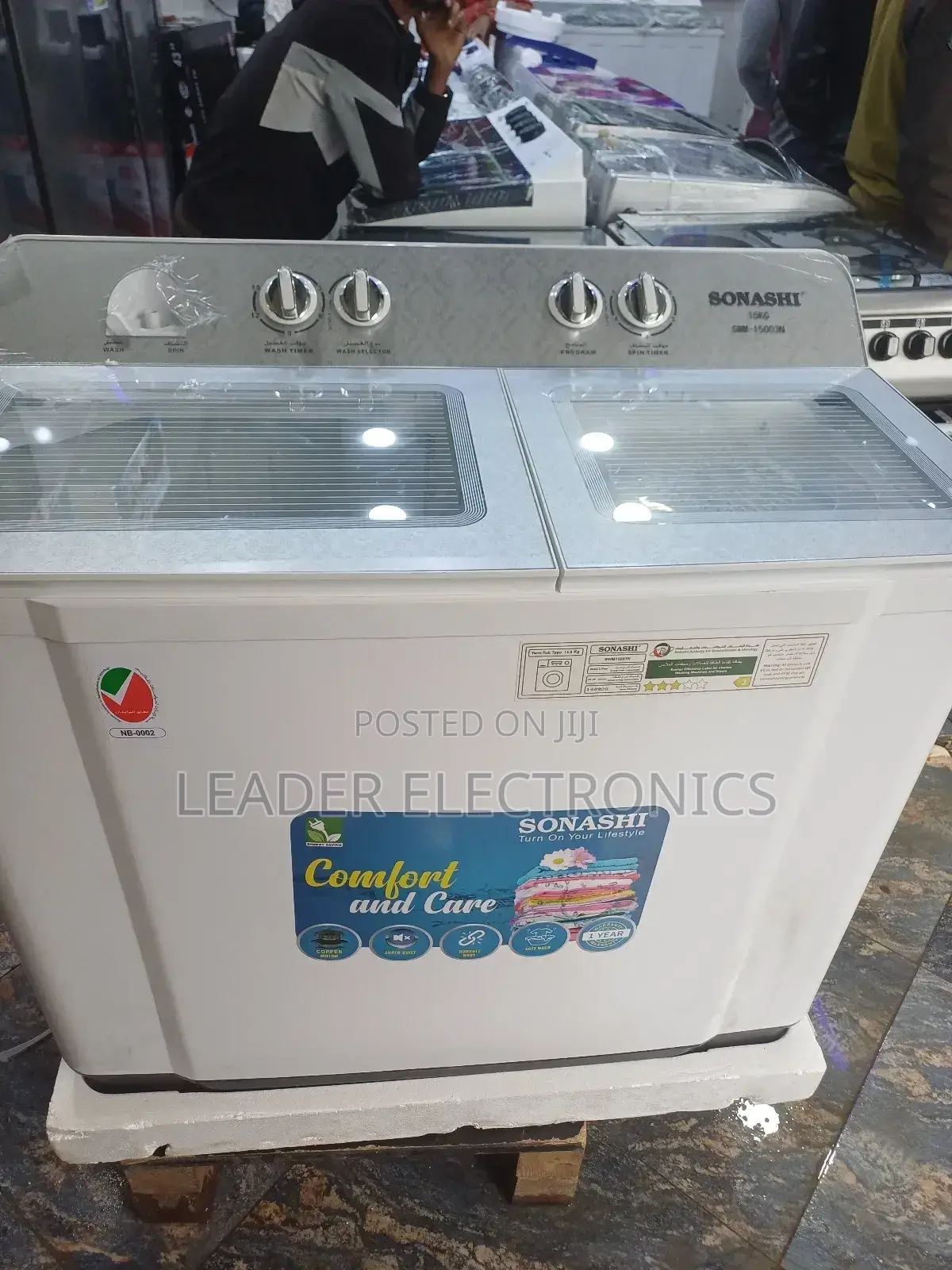Sonashi Washing Machine Semi Automatic 15.Kg