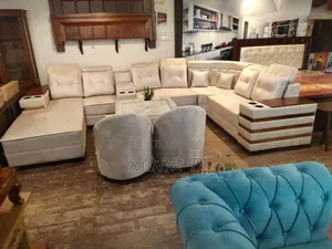 Photo - Sahwij U Shaped Sofa With Table