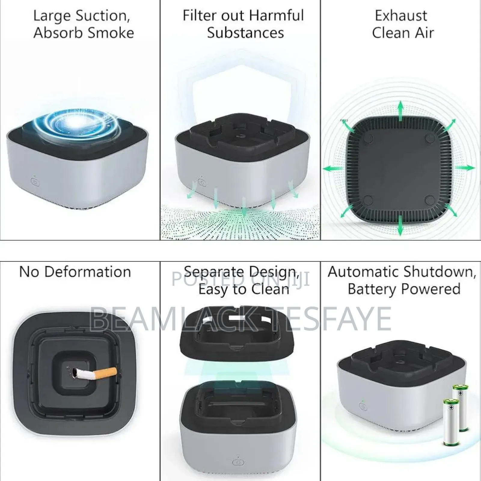  Smokeless Ashtray With Air Purifier