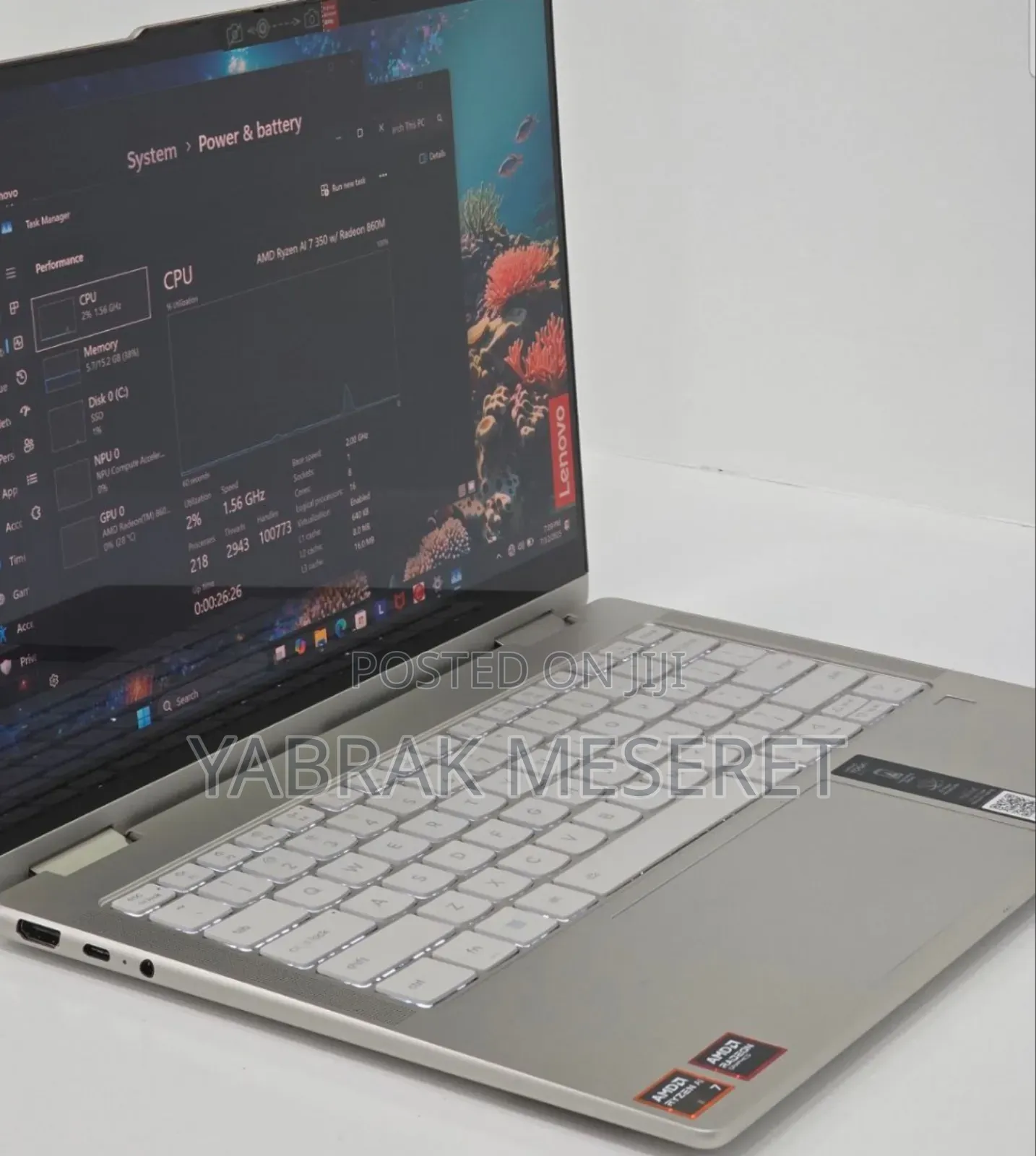 New Laptop Lenovo 16GB AMD Ryzen 7 SSD 1T