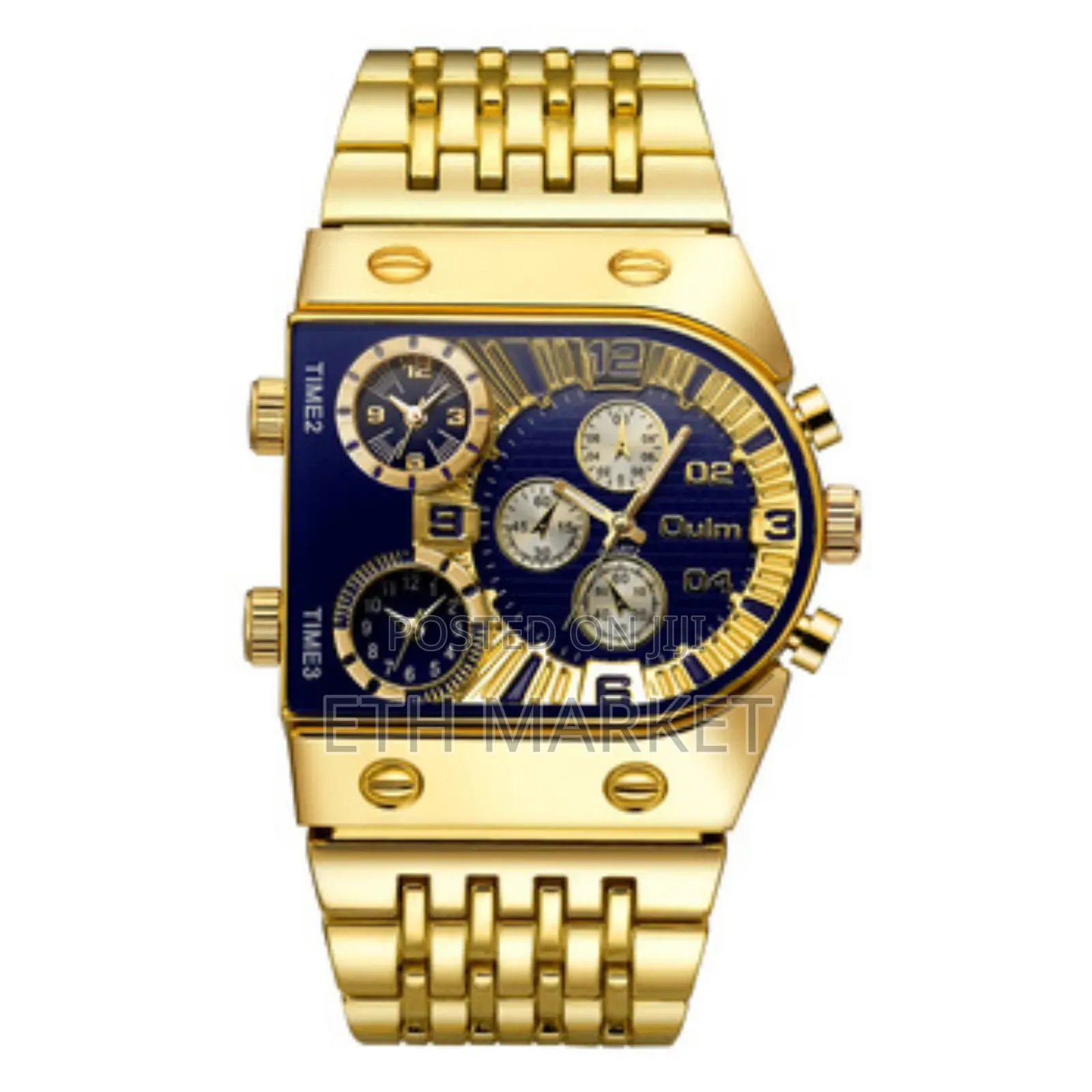 Top Brand Oulm Full Gold Steel Quartz Wrist Watch
