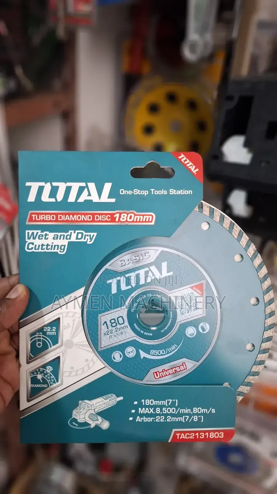 Turbo Diamond Disk 180mm ለሴራሚክ, ለማርብል , ለድንጋይ, ለሸክላ , ለኖራ