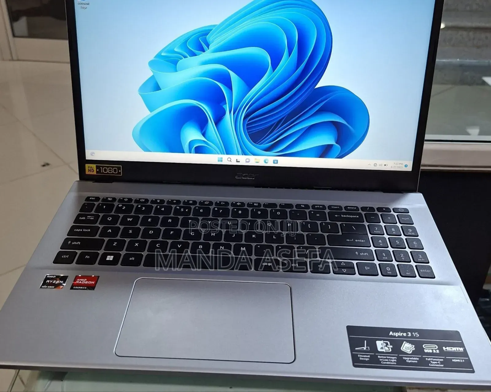 New Laptop Acer Aspire 3 16GB AMD Ryzen 7 SSD 1T