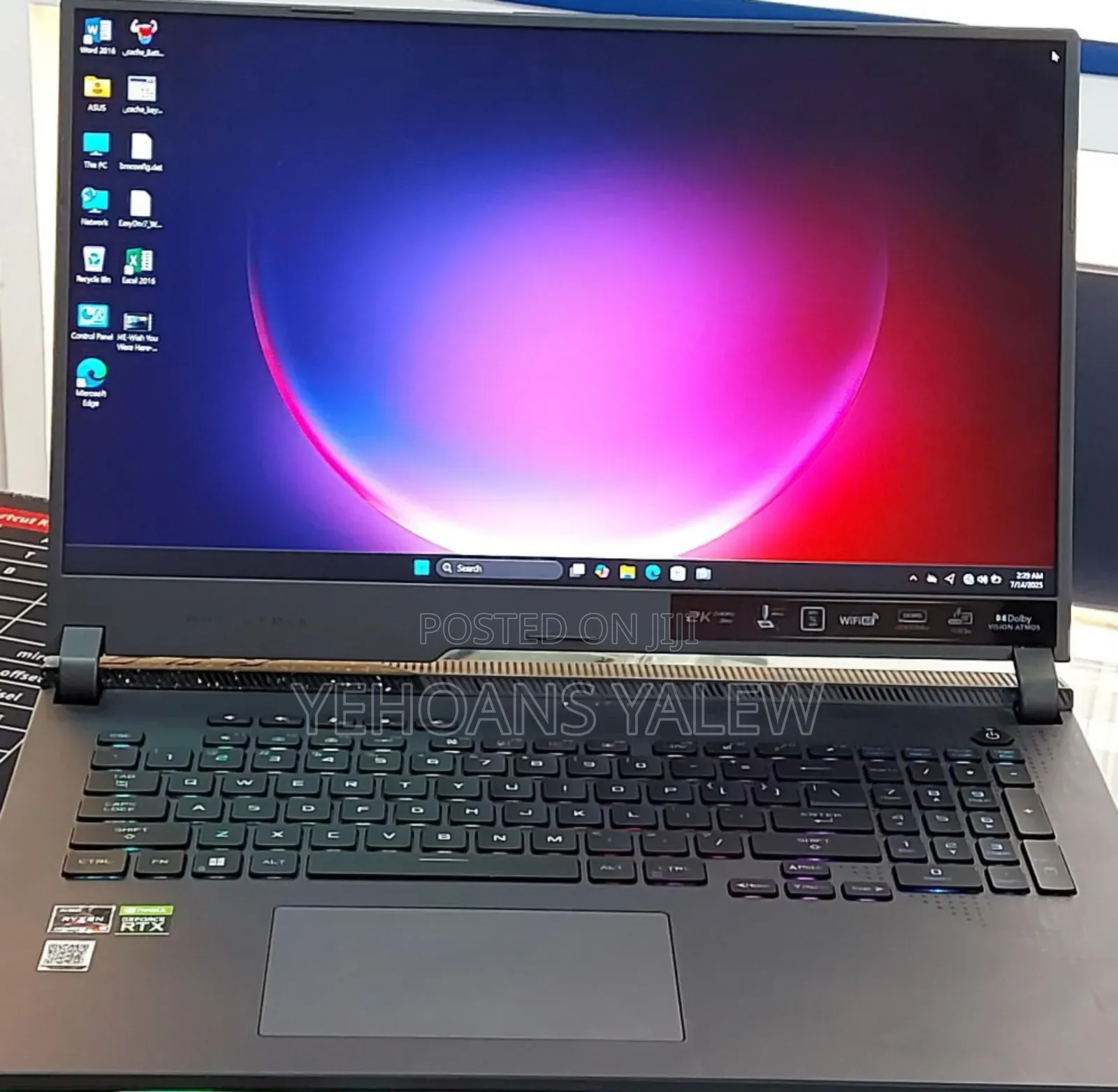 New Laptop Asus ROG Strix G17 16GB AMD Ryzen 9 SSD 1T