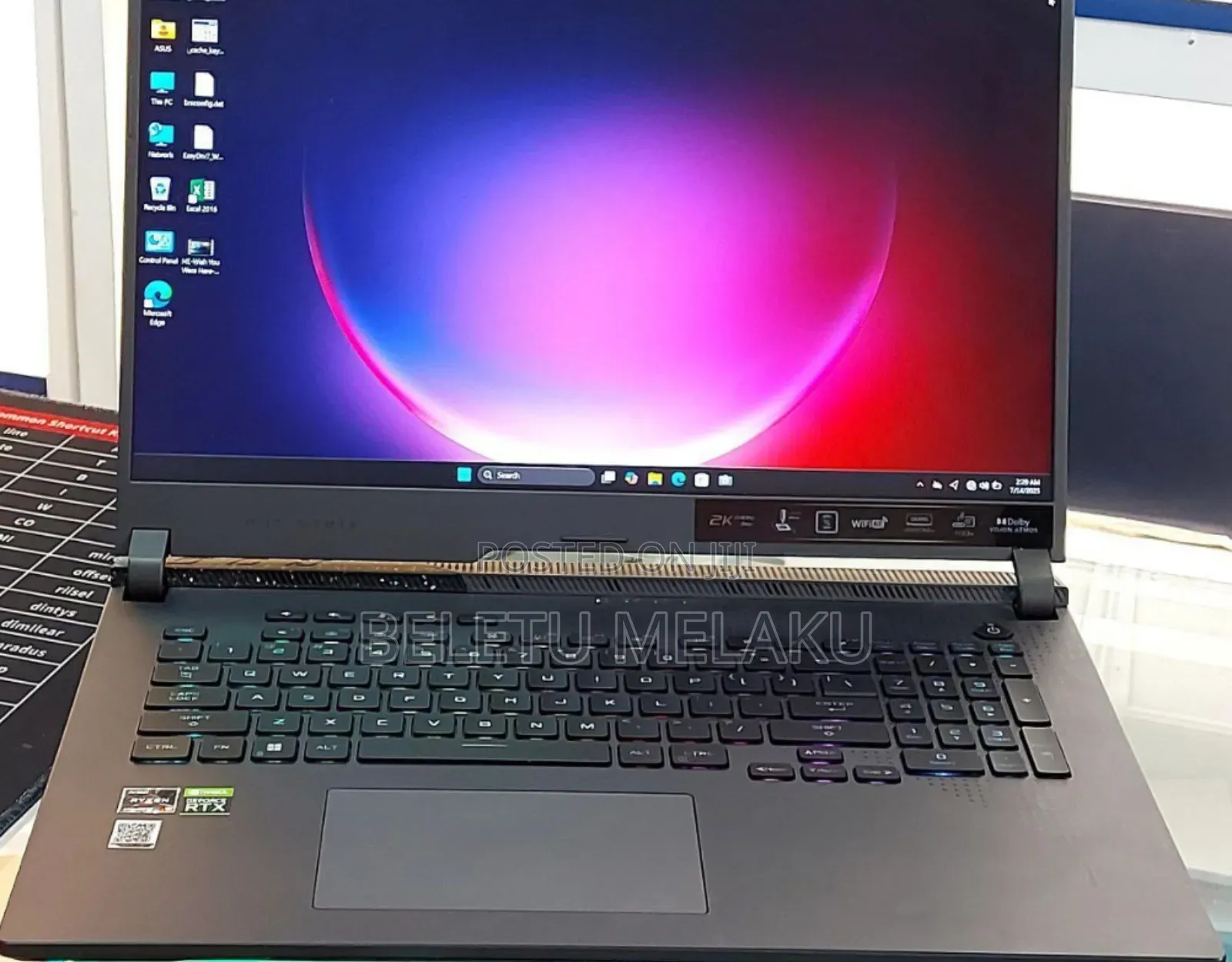 New Laptop Asus ROG Strix G17 16GB AMD Ryzen 9 SSD 1T