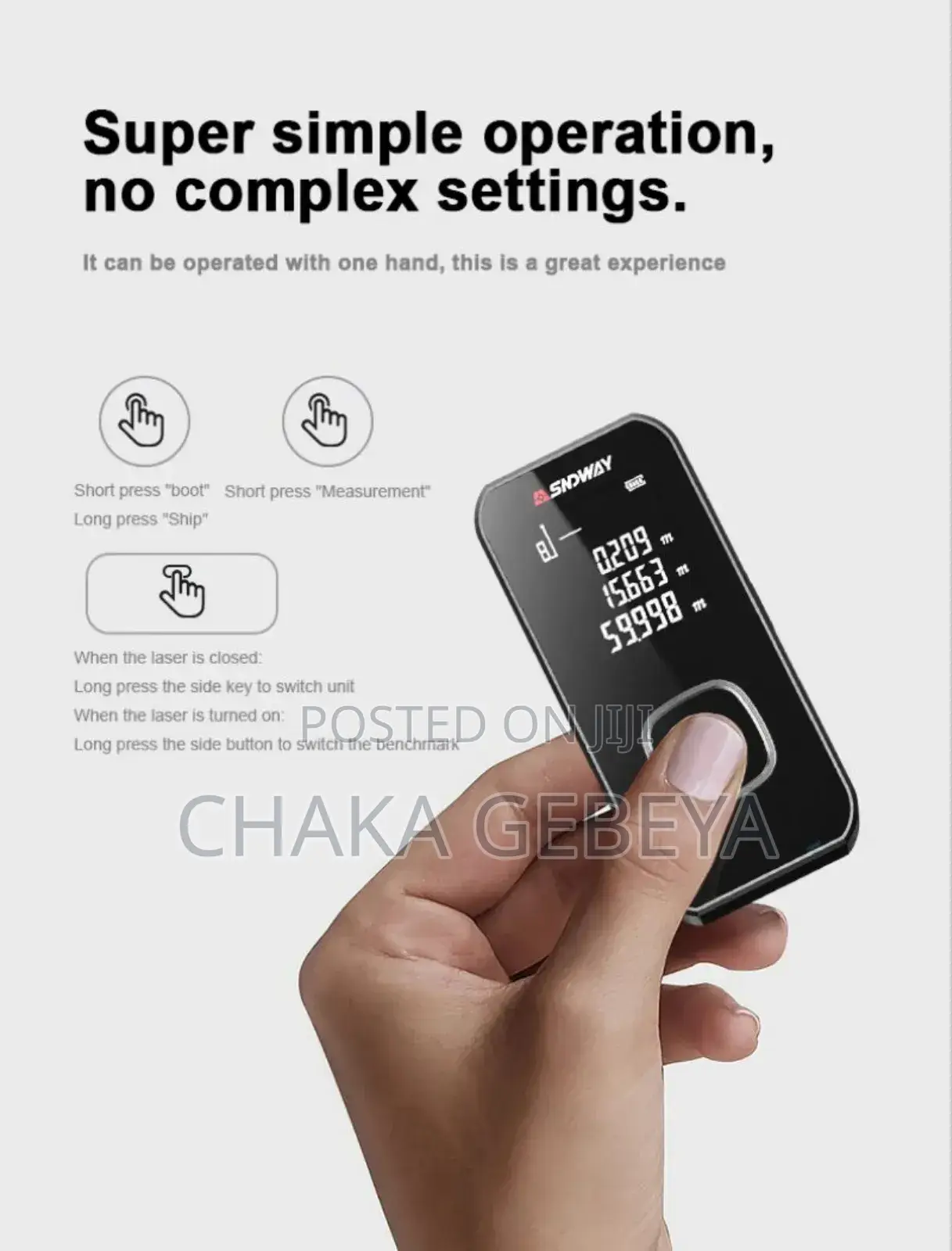 60m Distance Smart Laser Measurement Tool