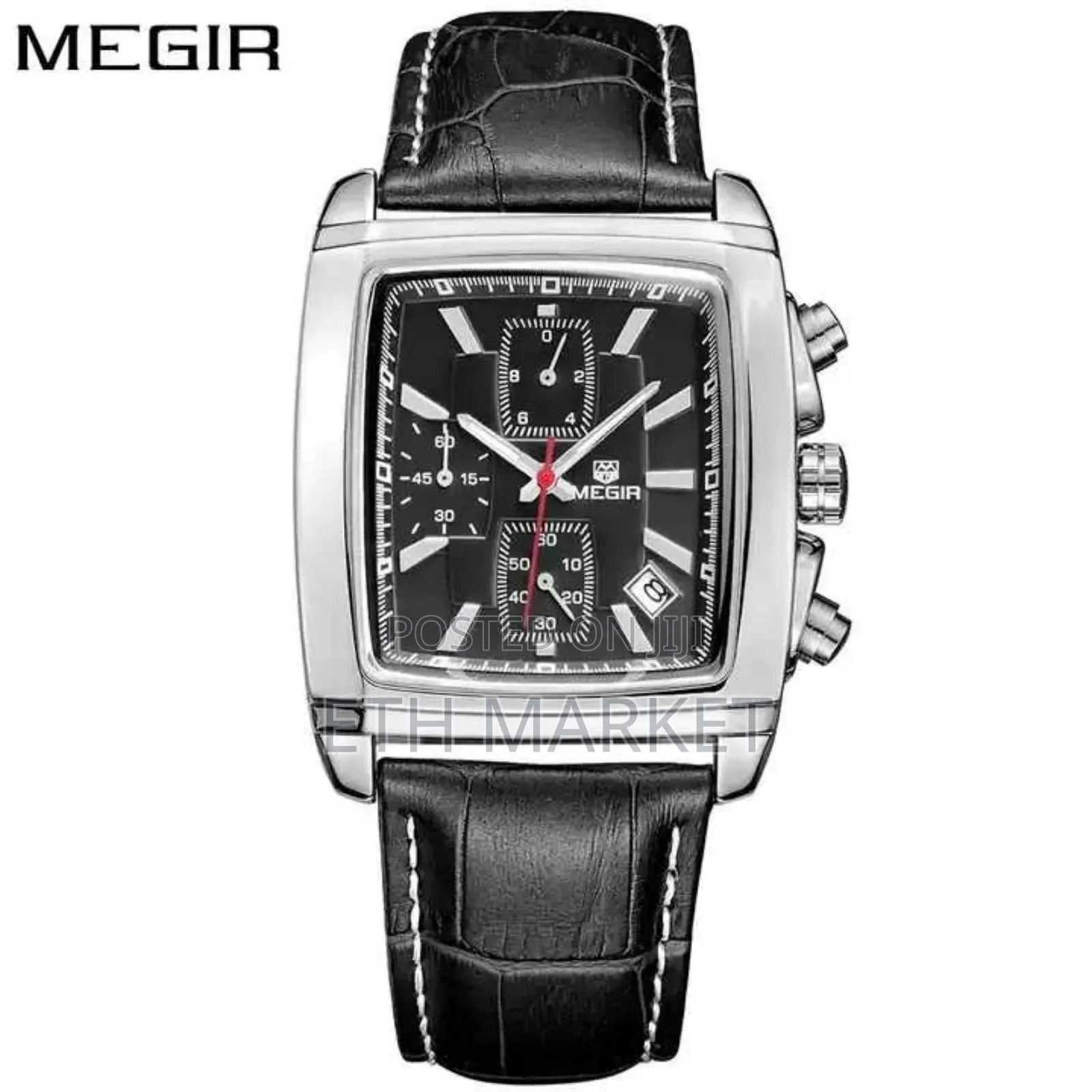 Brand Men's Watch Leather Creative Rectangular Men Watches