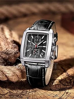 Brand Men's Watch Leather Creative Rectangular Men Watches